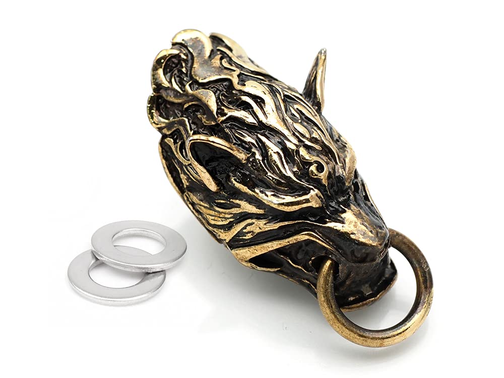 Amazon.com: CRAFTMEMORE Wolf Fenrir Fire Concho Screw Back